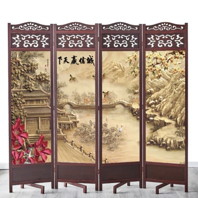 诚信赢天下四扇屏风