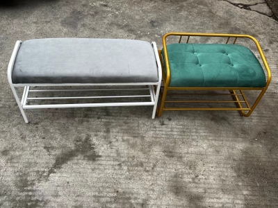 铁艺软包换鞋凳