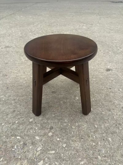 朝胜胡桃色小吧凳