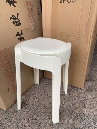 软包旋风凳白/灰
