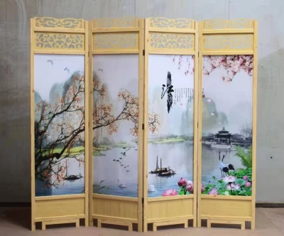 忆江南四扇屏风