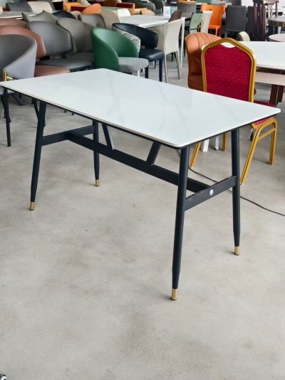 岩板金脚K字桌