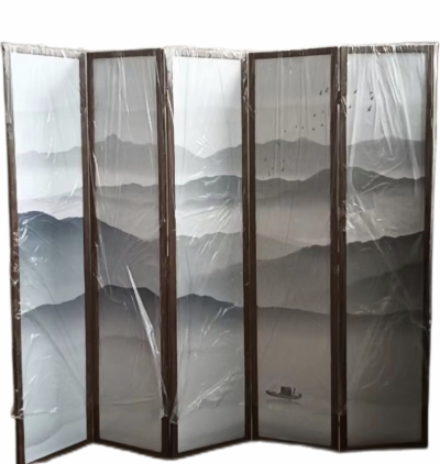 2m高五扇风水屏风